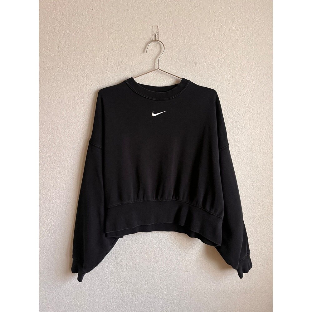 Nike Sportswear Women's Phoenix Fleece Sweatshirt in Black Size SMALL